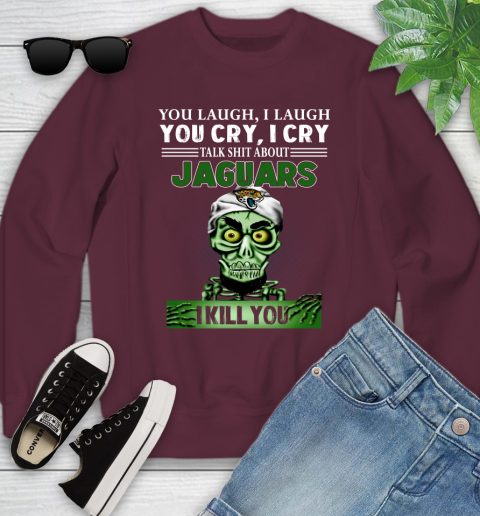 NFL Talk Shit About Jacksonville Jaguars I Kill You Achmed The Dead Terrorist Jeffrey Dunham Football Youth Sweatshirt 4