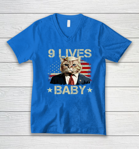 9 Lives Baby Trump V-Neck T-Shirt 4