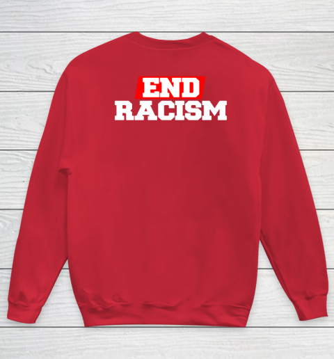 NFL End Racism Print In Front And Back Youth Sweatshirt 15
