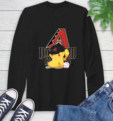 MLB Pikachu Baseball Sports Arizona Diamondbacks Long Sleeve T-Shirt 2