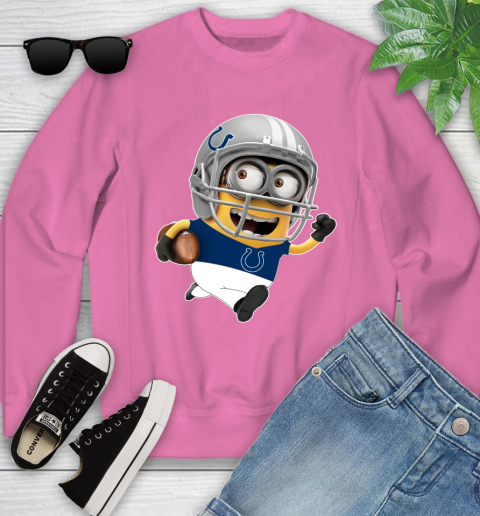 NFL Indianapolis Colts Minions Disney Football Sports Youth Sweatshirt 7
