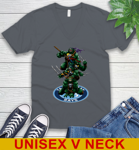 MLB Baseball Tampa Bay Rays Teenage Mutant Ninja Turtles Shirt V-Neck T-Shirt 5