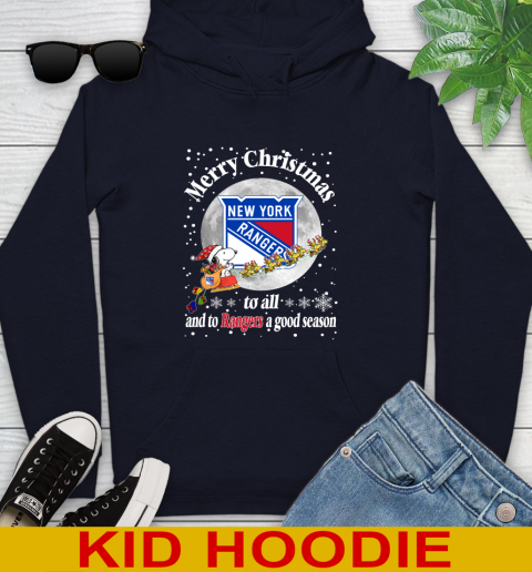New York Rangers Merry Christmas To All And To Rangers A Good Season NHL Hockey Sports Youth Hoodie 3