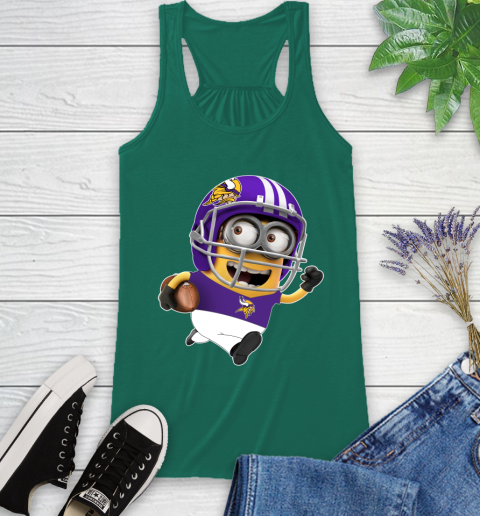 NFL Minnesota Vikings Minions Disney Football Sports Racerback Tank 7