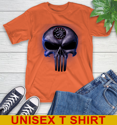 Toronto Raptors NBA Basketball Punisher Skull Sports T-Shirt 4