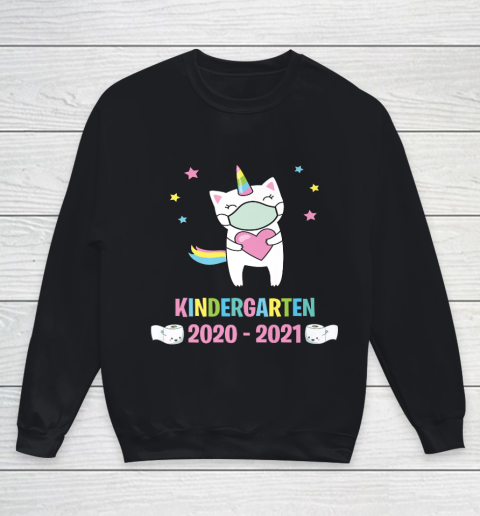 Quarantine Unicorn Hello Kindergarten 2020 Back To School Youth Sweatshirt