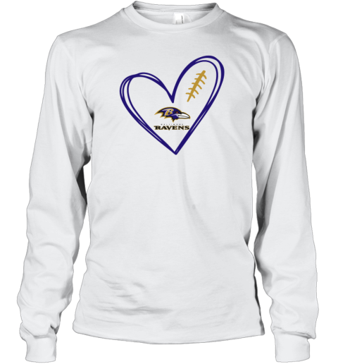 Baltimore Ravens Heart Long Sleeve T-Shirt