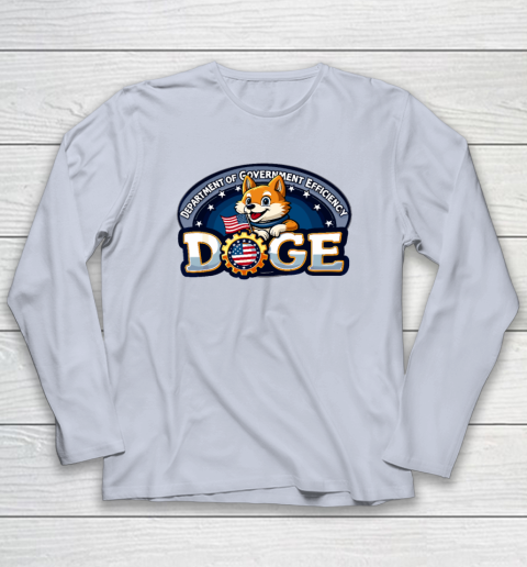 Funny DOGE Crypto Meme Department of Government Efficiency Long Sleeve T-Shirt 4