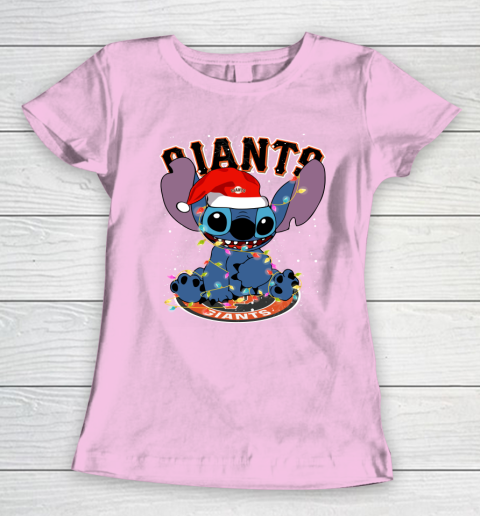 San Francisco Giants MLB noel stitch Baseball Christmas Women's T-Shirt 6
