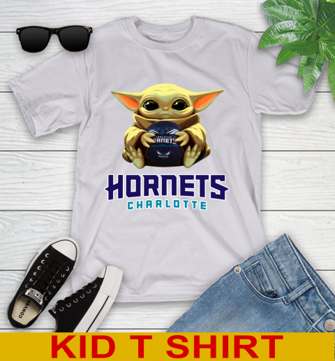 NBA Basketball Charlotte Hornets Star Wars Baby Yoda Shirt 105