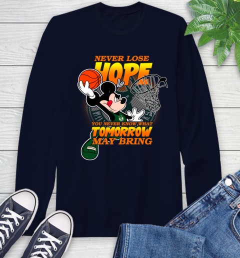 Milwaukee Bucks NBA Basketball Mickey Disney Never Lose Hope Long Sleeve T-Shirt 3