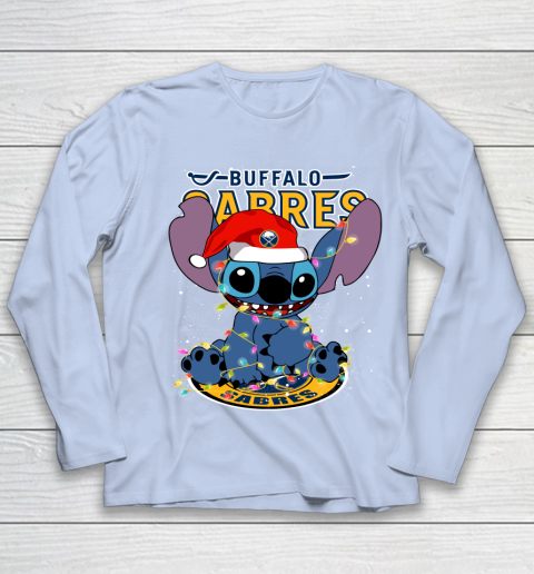 Buffalo Sabres NHL Hockey noel stitch Christmas Youth Long Sleeve 5