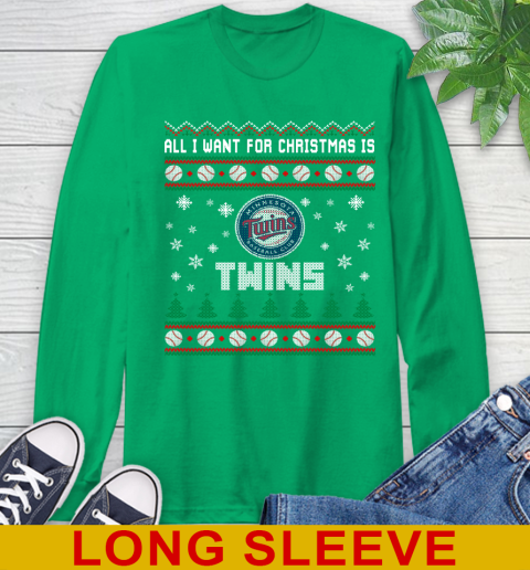 MLB All I Want For Christmas Is Minnesota Twins Baseball Sports 62