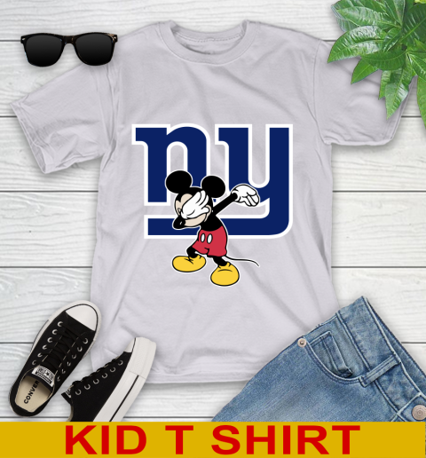 New York Giants NFL Football Dabbing Mickey Disney Sports Youth T-Shirt 5