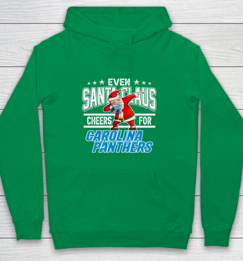 Carolina Panthers Even Santa Claus Cheers For Christmas NFL Youth Hoodie 4