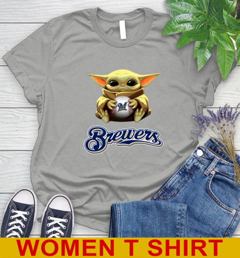MLB Baseball Milwaukee Brewers Star Wars Baby Yoda Shirt 99