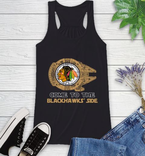 NHL Come To The Chicago Blackhawks Wars Hockey Sports Racerback Tank