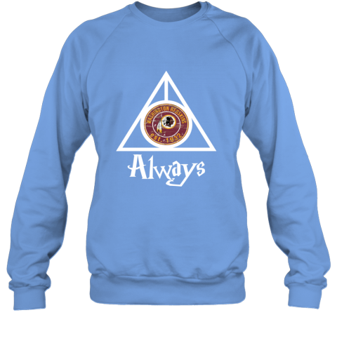 Always Love The Washington Redskins x Harry Potter Mashup NFL pjmt always love the washington redskins x harry potter sweatshirt 35 front carolina blue
