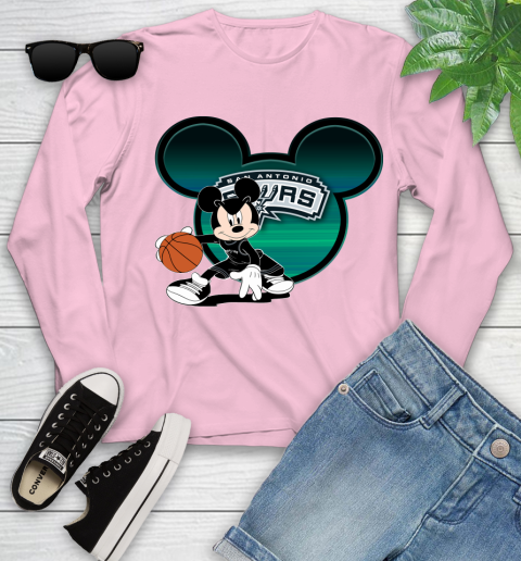 NBA San Antonio Spurs Mickey Mouse Disney Basketball Youth Long Sleeve 10