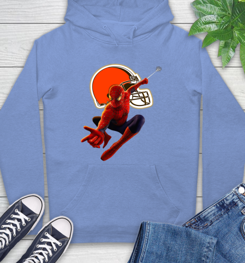 NFL Spider Man Avengers Endgame Football Cleveland Browns Hoodie 11