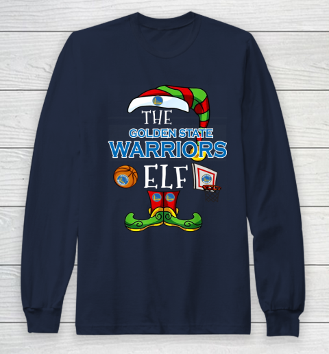 Golden State Warriors Christmas ELF Funny NBA Long Sleeve T-Shirt 2