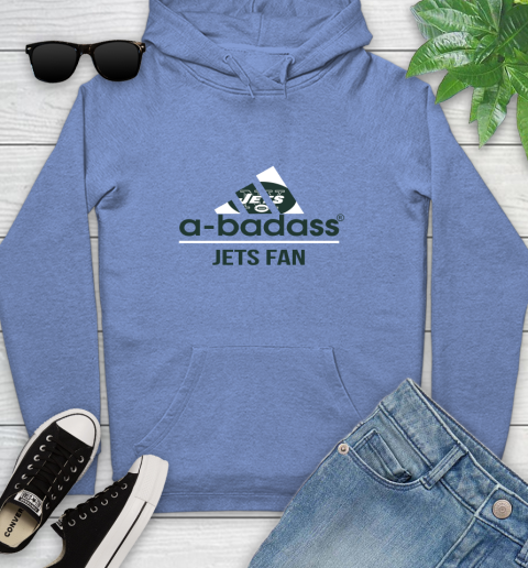 New York Jets NFL Football A Badass Adidas Adoring Fan Sports Youth Hoodie 13