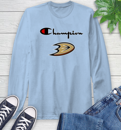 NHL Hockey Anaheim Ducks Champion Shirt Long Sleeve T-Shirt 6