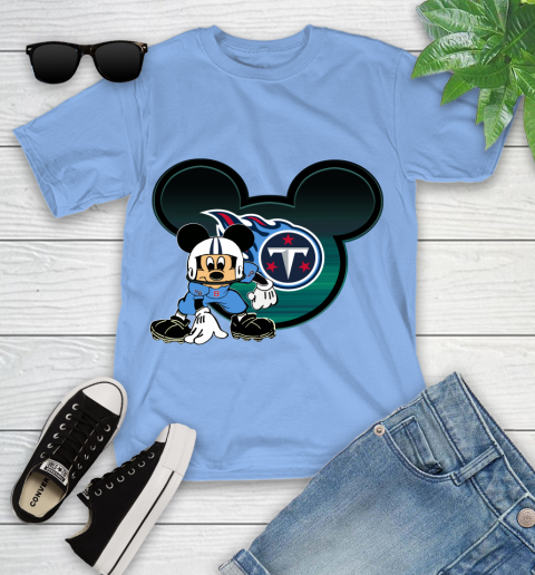 NFL Tennessee Titans Mickey Mouse Disney Football T Shirt Youth T-Shirt 11