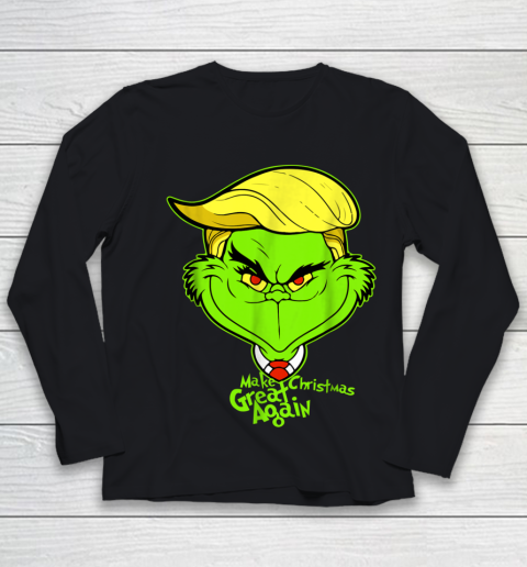 Funny Trump Christmas Shirt Make Christmas Great Again Youth Long Sleeve