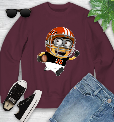 NFL Cincinnati Bengals Minions Disney Football Sports Youth Sweatshirt 5