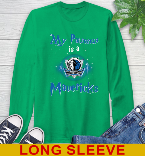 NBA Basketball Harry Potter My Patronus Is A Dallas Mavericks Long Sleeve T-Shirt 8