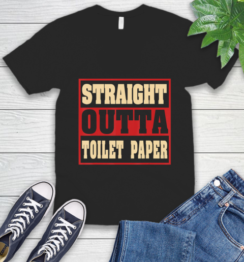 Nurse Shirt Vintage FunnyTP Apparel  Straight Outta Toilet Paper T Shirt V-Neck T-Shirt