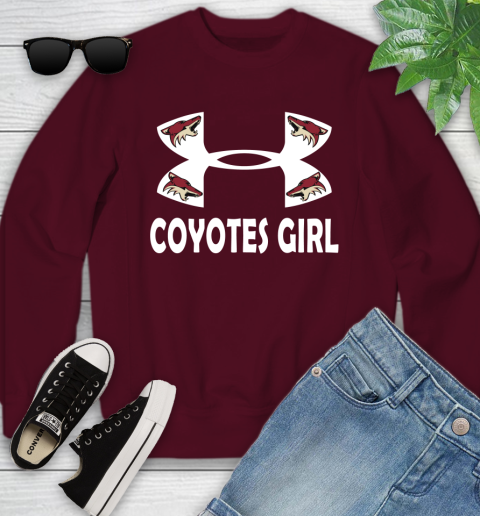 NHL Arizona Coyotes Girl Under Armour Hockey Sports Youth Sweatshirt 4