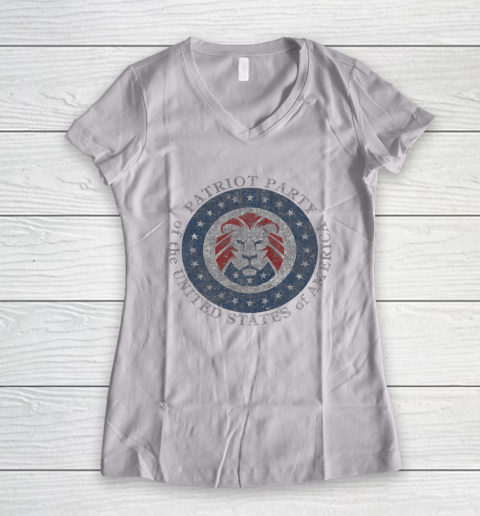 Patriot Party of USA Trump 2024 Flag Political Revolution Women's V-Neck T-Shirt