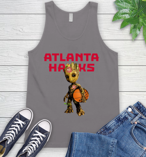 Atlanta Hawks NBA Basketball Groot Marvel Guardians Of The Galaxy Tank Top 7