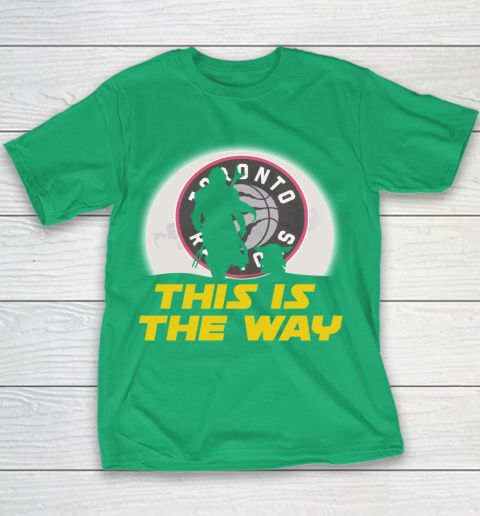 Toronto Raptors NBA Basketball Star Wars Yoda And Mandalorian This Is The Way Youth T-Shirt 3