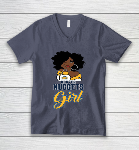 Denver Nuggets Girl NBA V-Neck T-Shirt 8
