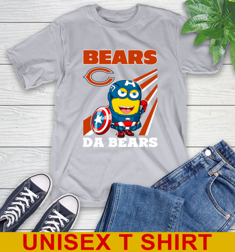 NFL Football Chicago Bears Captain America Marvel Avengers Minion Shirt T-Shirt 5