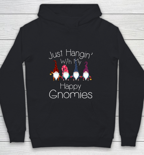Just Hanging With My Happy Gnomies Gnome Christmas Party Youth Hoodie