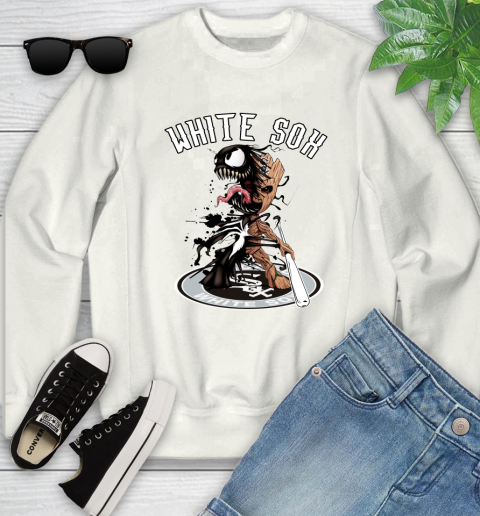 MLB Chicago White Sox Baseball Venom Groot Guardians Of The Galaxy Youth Sweatshirt