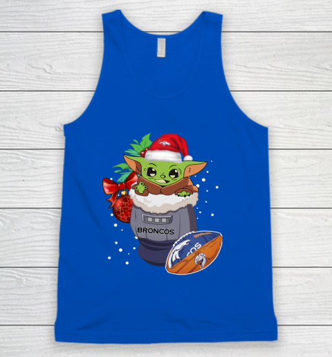Denver Broncos Christmas Baby Yoda Star Wars Funny Happy NFL Tank Top 5