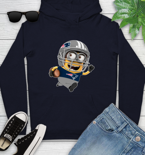NFL New England Patriots Minions Disney Football Sports Youth Hoodie 4