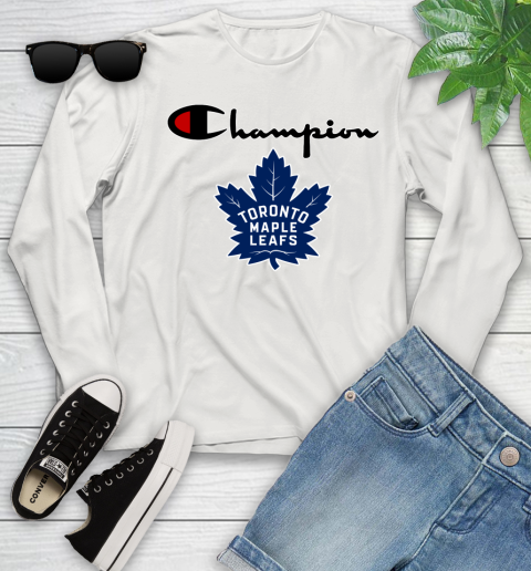 NHL Hockey Toronto Maple Leafs Champion Shirt Youth Long Sleeve 10