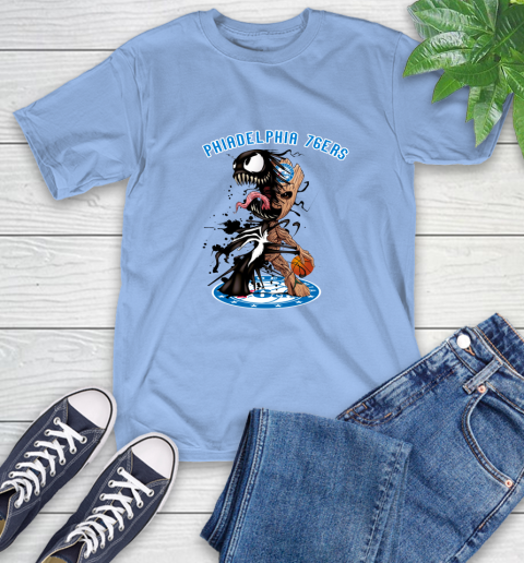 NBA Philadelphia 76ers Basketball Venom Groot Guardians Of The Galaxy T-Shirt 11