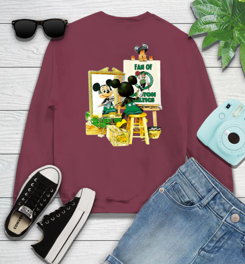 NBA Basketball Boston Celtics Mickey Drawing Shirt 29