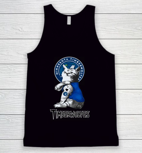 NBA Basketball My Cat Loves Minnesota Timberwolves Tank Top