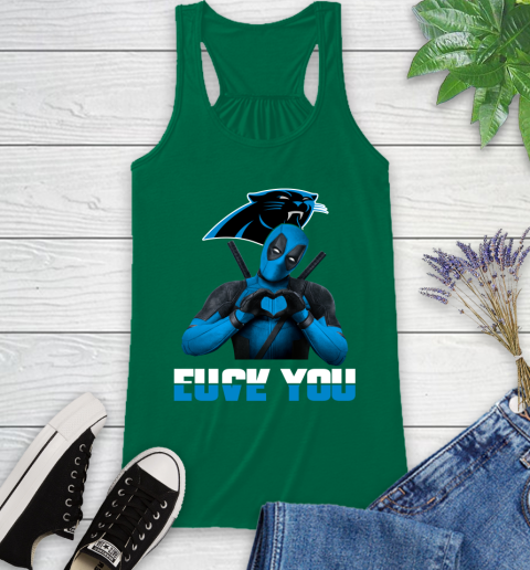 NHL Carolina Panthers Deadpool Love You Fuck You Football Sports Racerback Tank 6