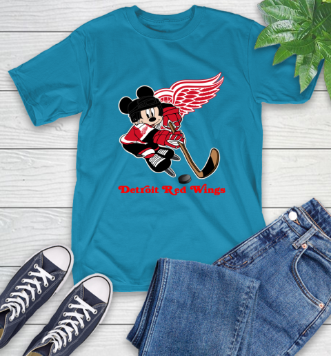 NHL Detroit Red Wings Mickey Mouse Disney Hockey T Shirt Youth T-Shirt