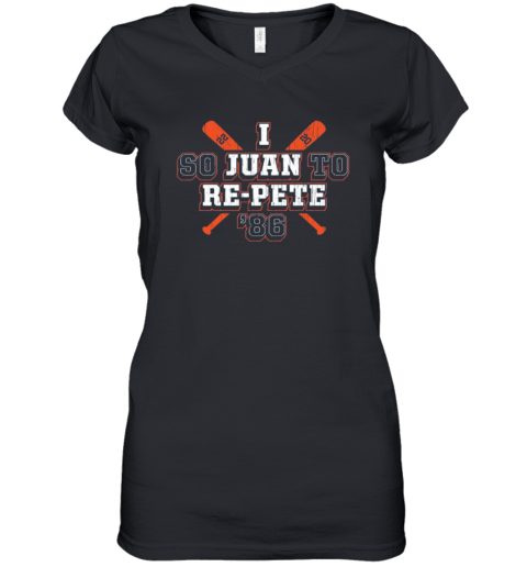 I So Juan To Re Pete New York Baseball Fan Premium Women's V-Neck T-Shirt