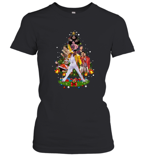 Freddie Mercury Christmas Tree Women's T-Shirt